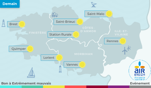 Carte de Bretagne du 12-07-2025