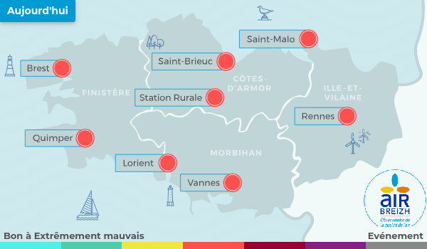Carte de Bretagne du 12-08-2026