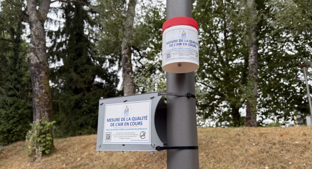 Tubes passifs lors d'une étude de qualité de l'air à Rennes